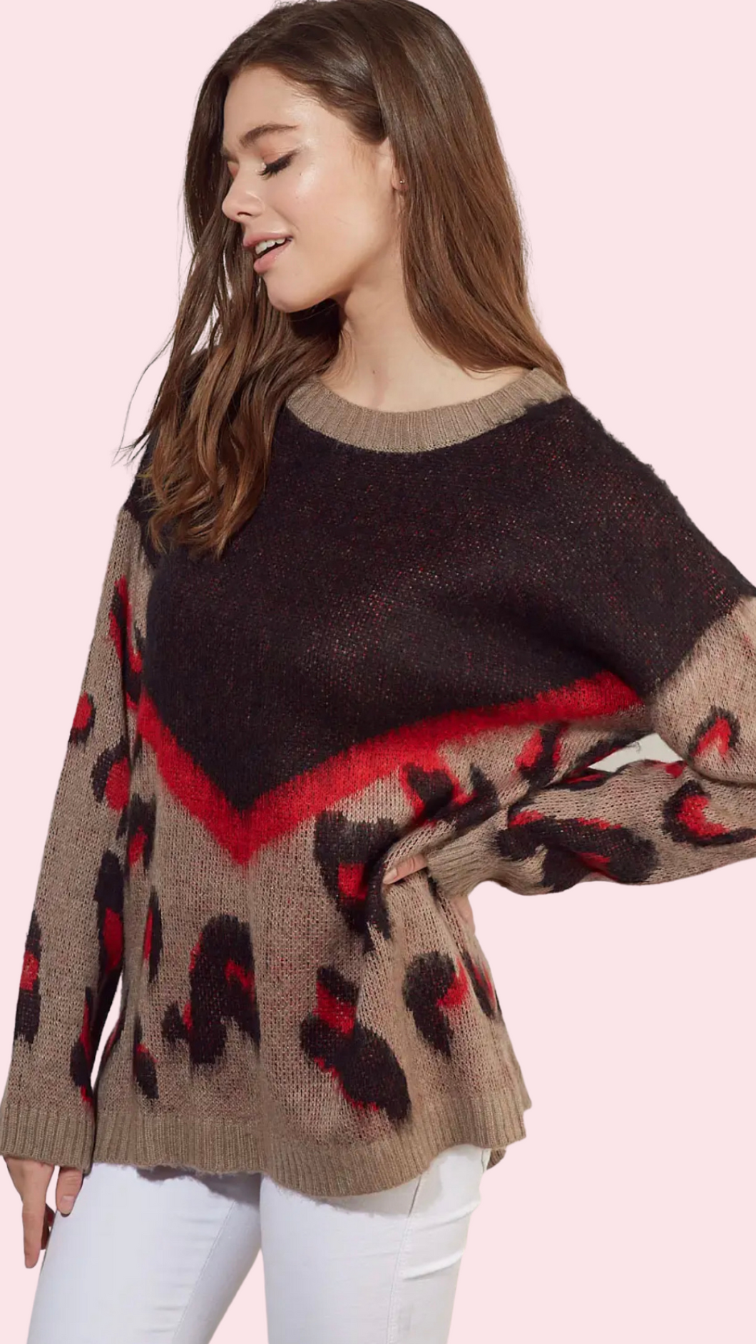 Leopard Red Sweater